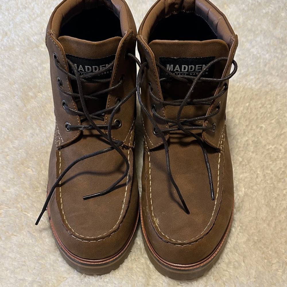 Steve Madden Men's Brown Chukka Lace-Up Boots